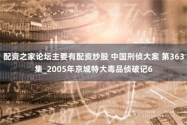 配资之家论坛主要有配资炒股 中国刑侦大案 第363集_2005年京城特大毒品侦破记6