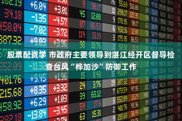 股票配资学 市政府主要领导到湛江经开区督导检查台风“桦加沙”防御工作